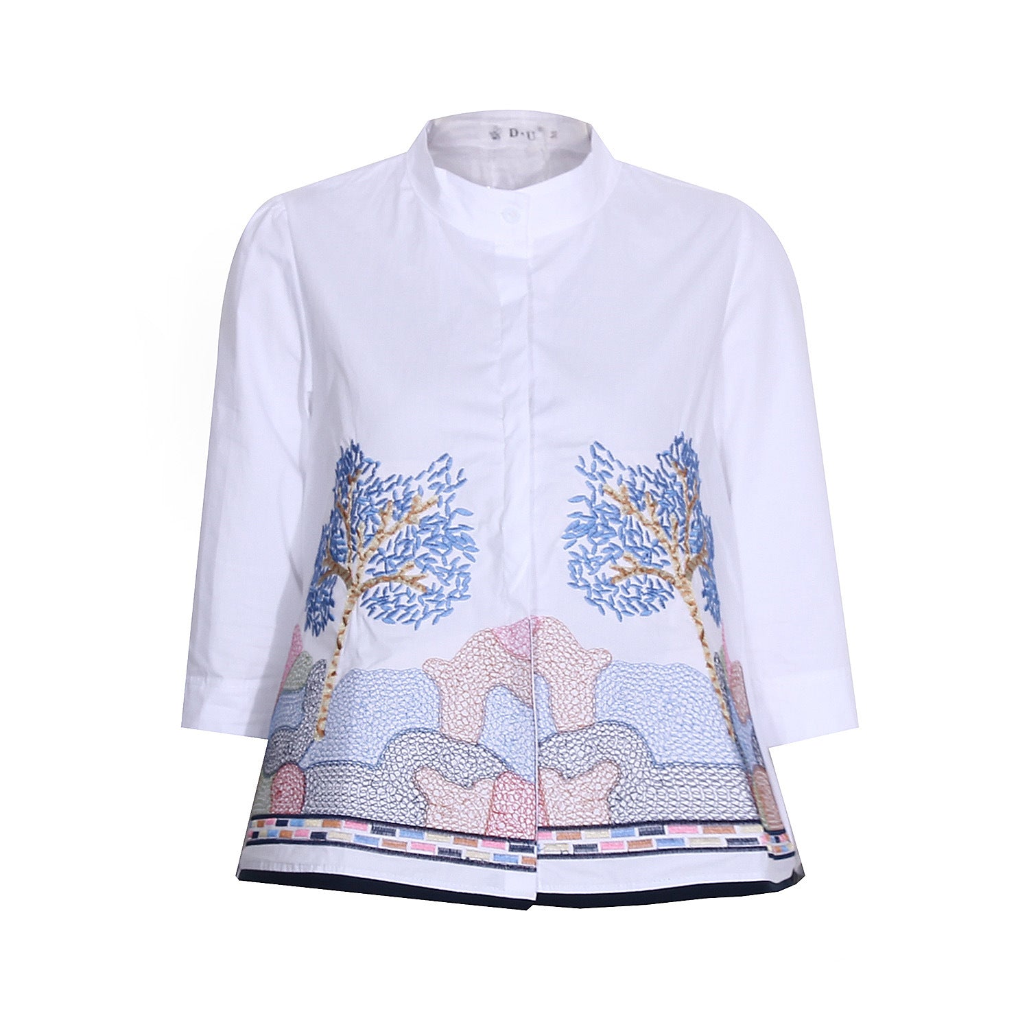 Őszi új stílus - Hímzett nyomtatott ingek