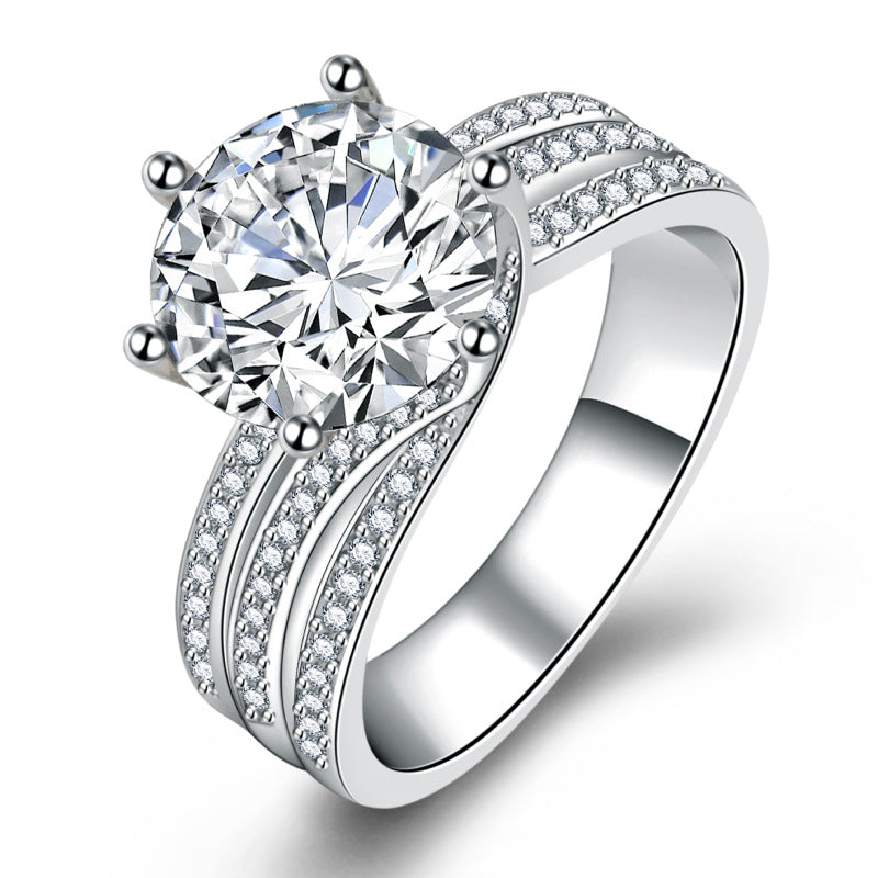 ✨Készpénz utánvétellel✨ 3 karátos szuper csillogó gyémánt gyűrű
