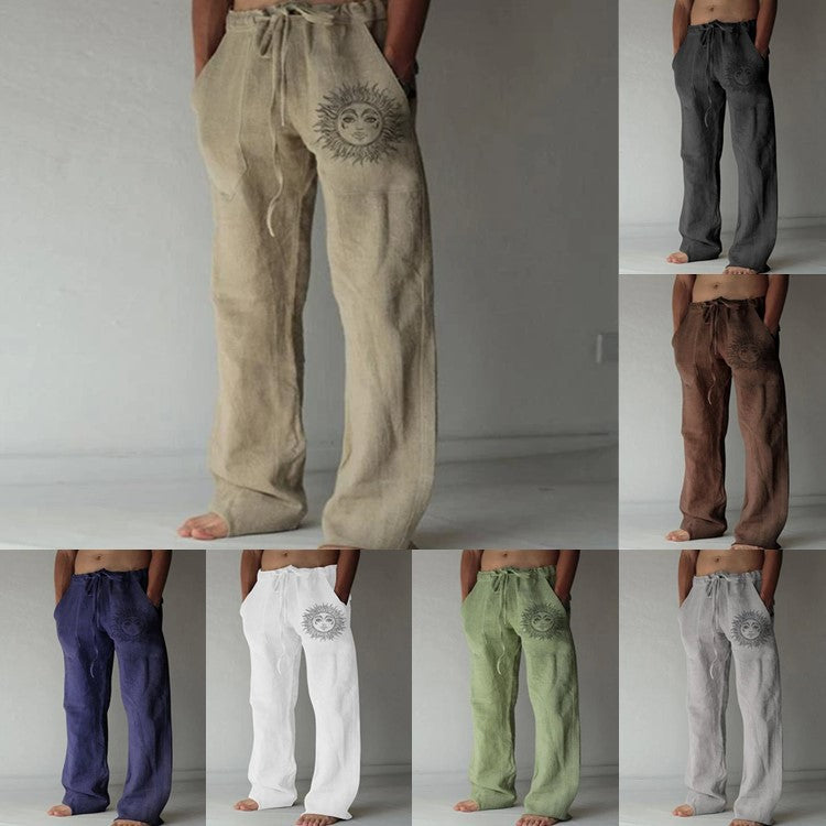 Férfi divat Streetwear egyenes nadrágok